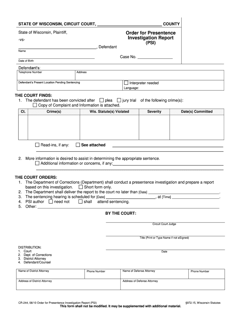 972 15 Wisconsin Legislature  Form