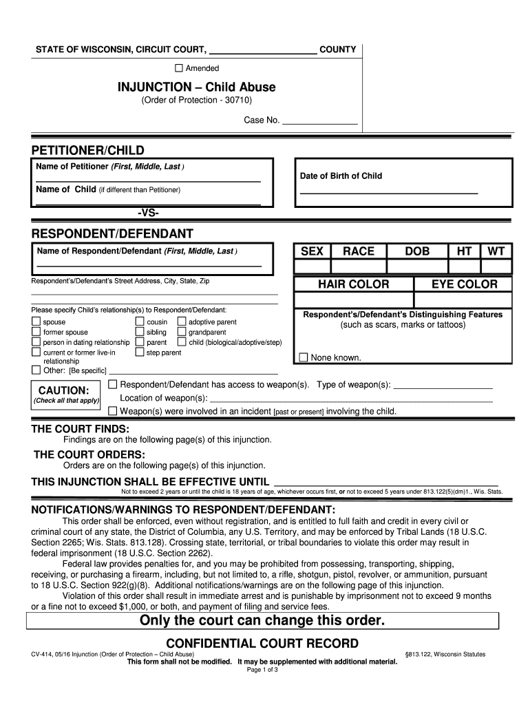 Please Specify Childs Relationships to RespondentDefendant  Form