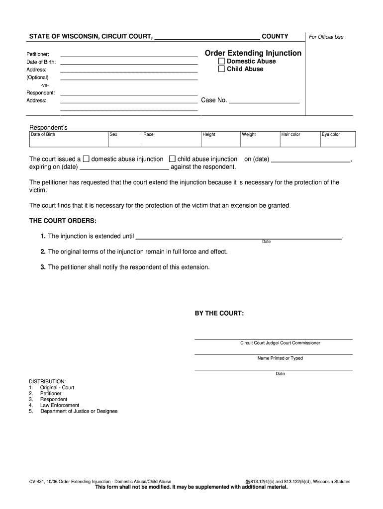 The Court Issued a  Form
