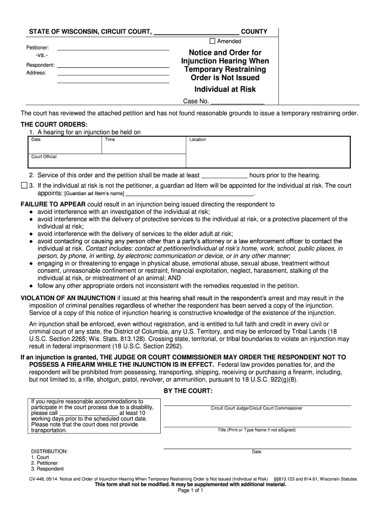 CV 448  Form