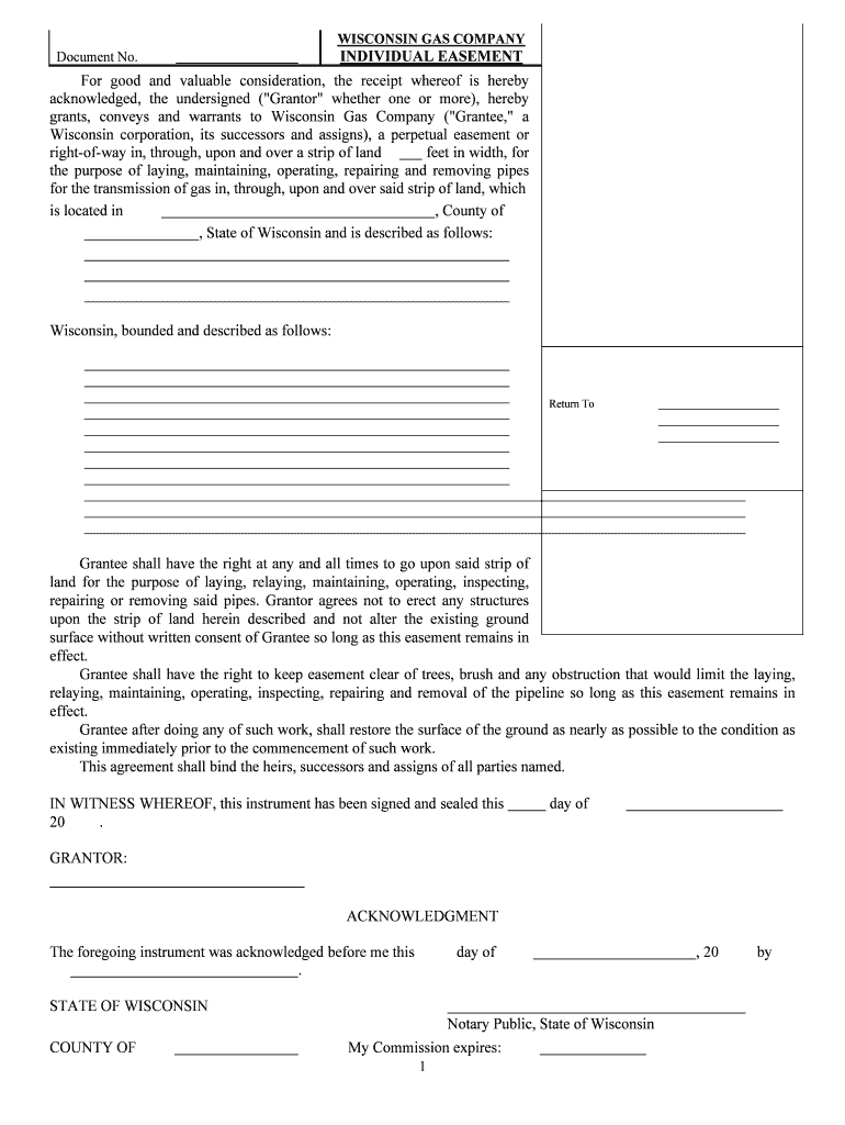 INDIVIDUAL EASEMENT  Form