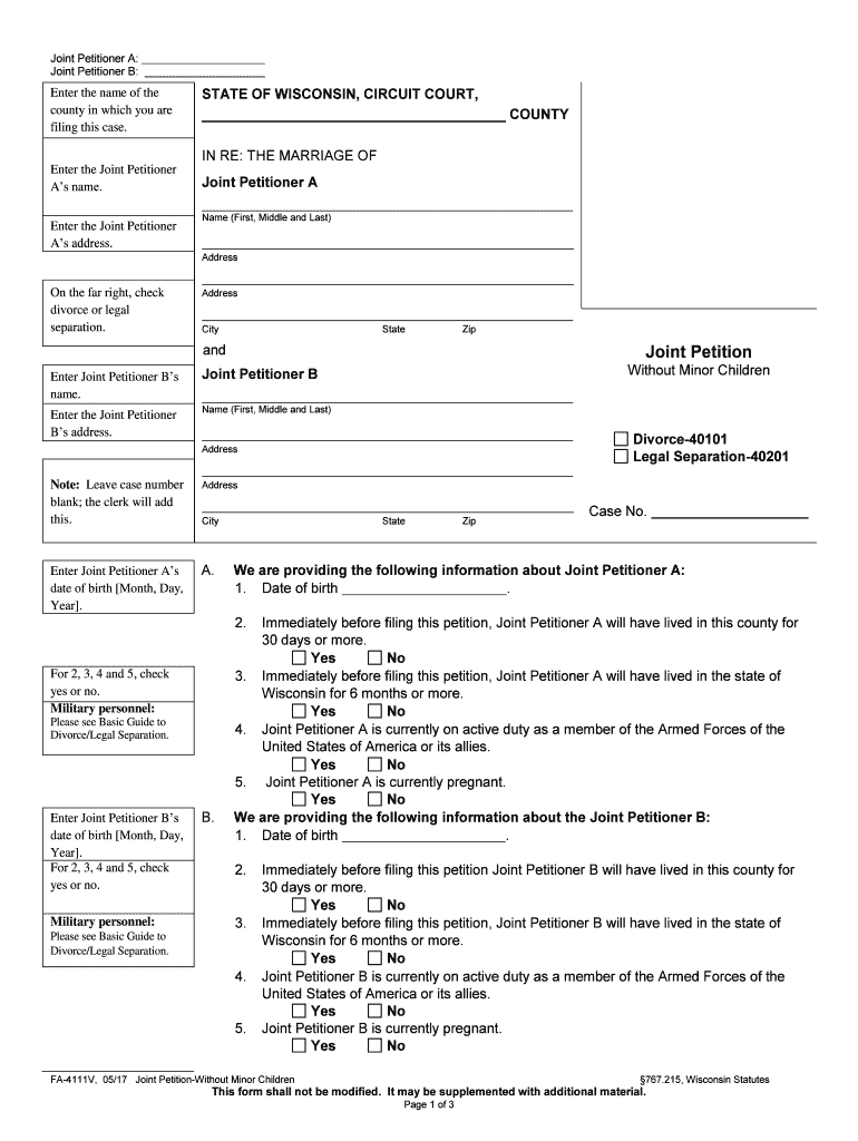 RespondentJoint Petitioner B Enter the Name of the STATE  Form