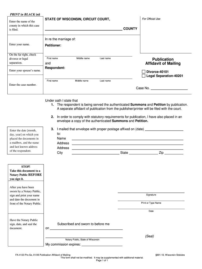 FA 4139 Financial Disclosure Statement Law  Form