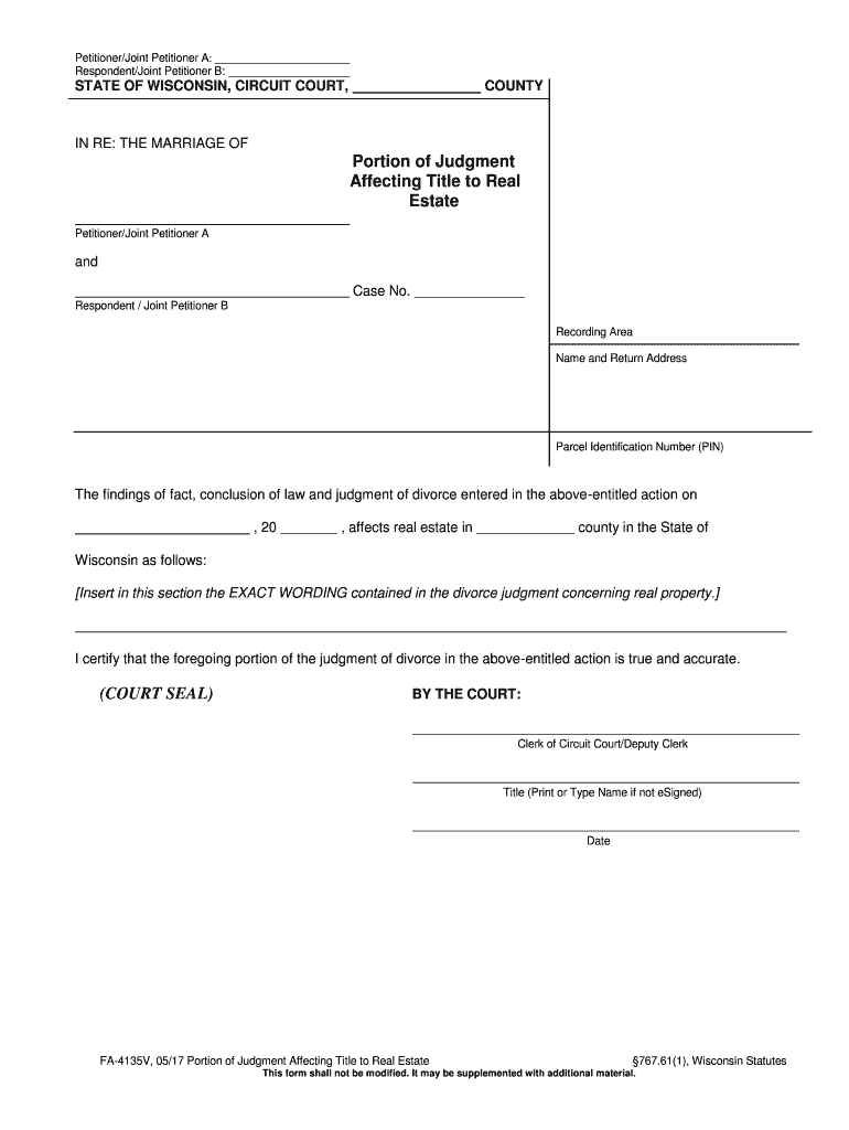 FA 4135  Form