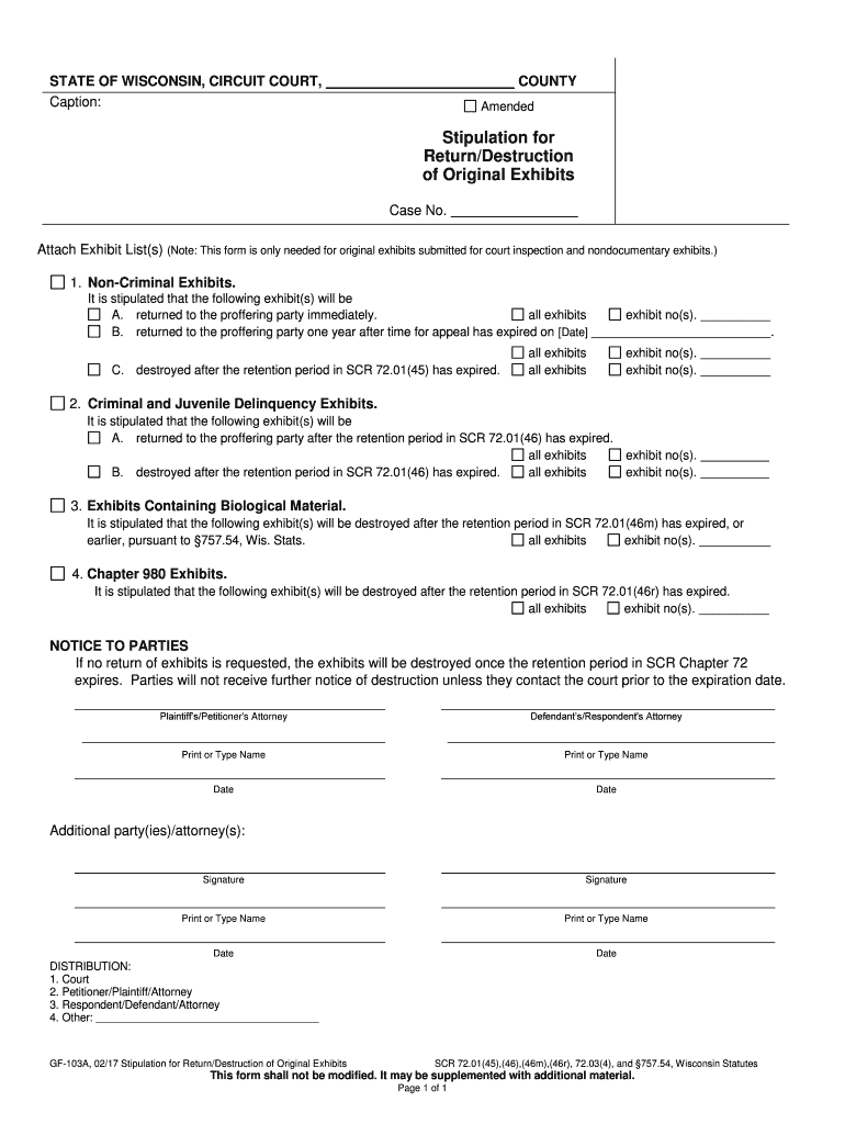 ReturnDestruction  Form