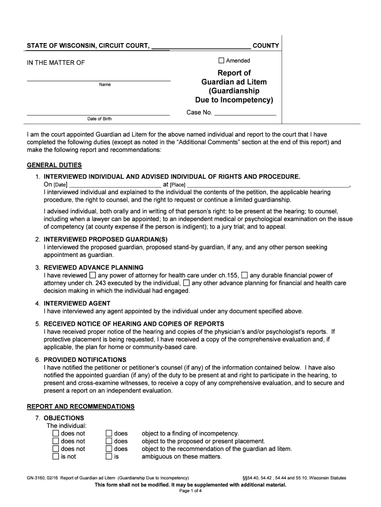 3150 Written Notice of Rights Due to Incompetency Revised 5  Form