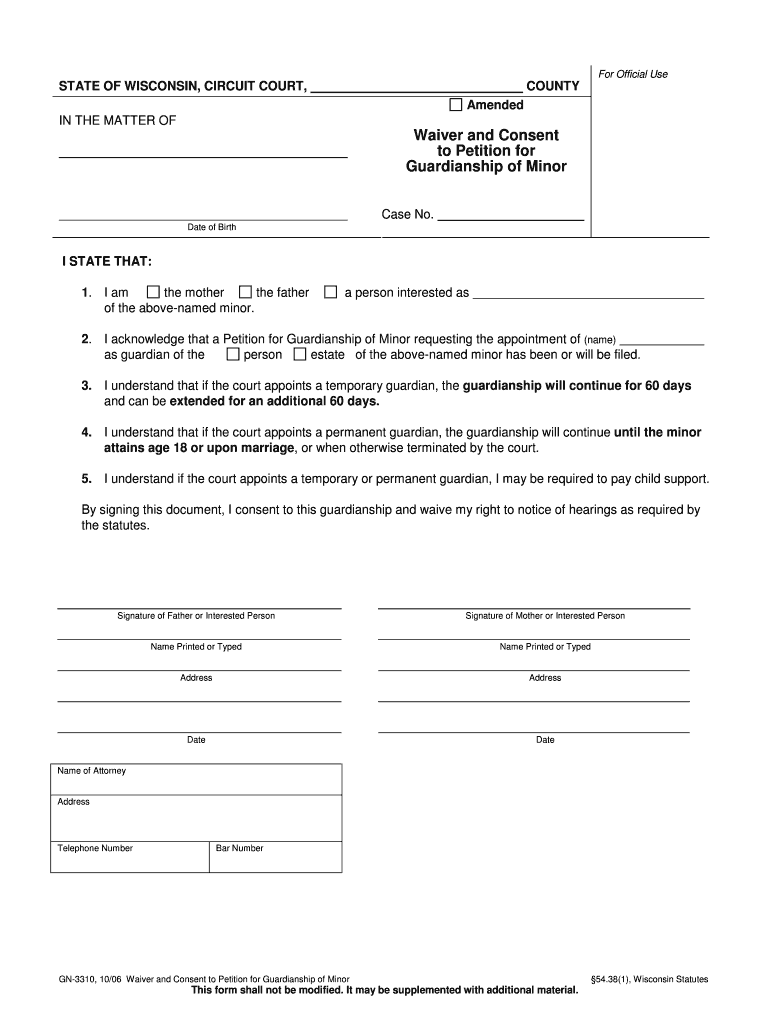 State of Wi Legislature Form Gn 3290 Fill Online