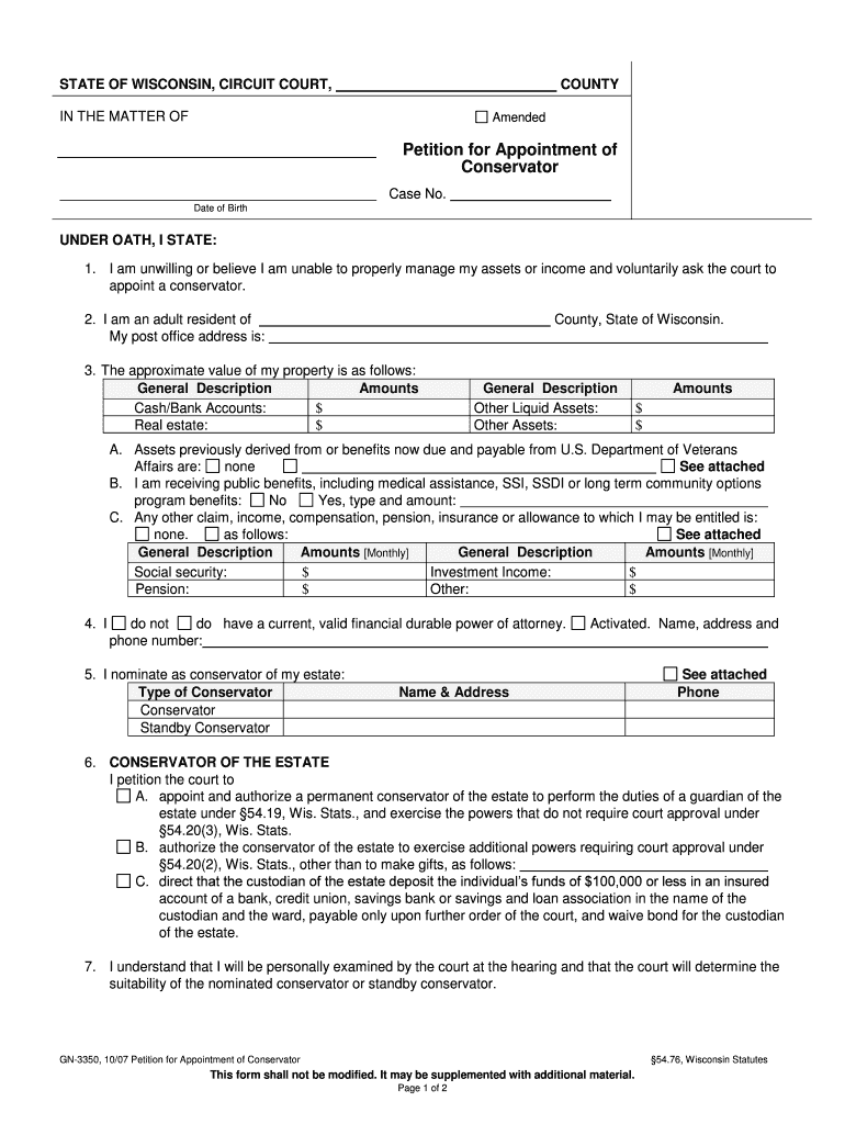 GN 3410 Petition for Appointment of Successor Guardian  Form