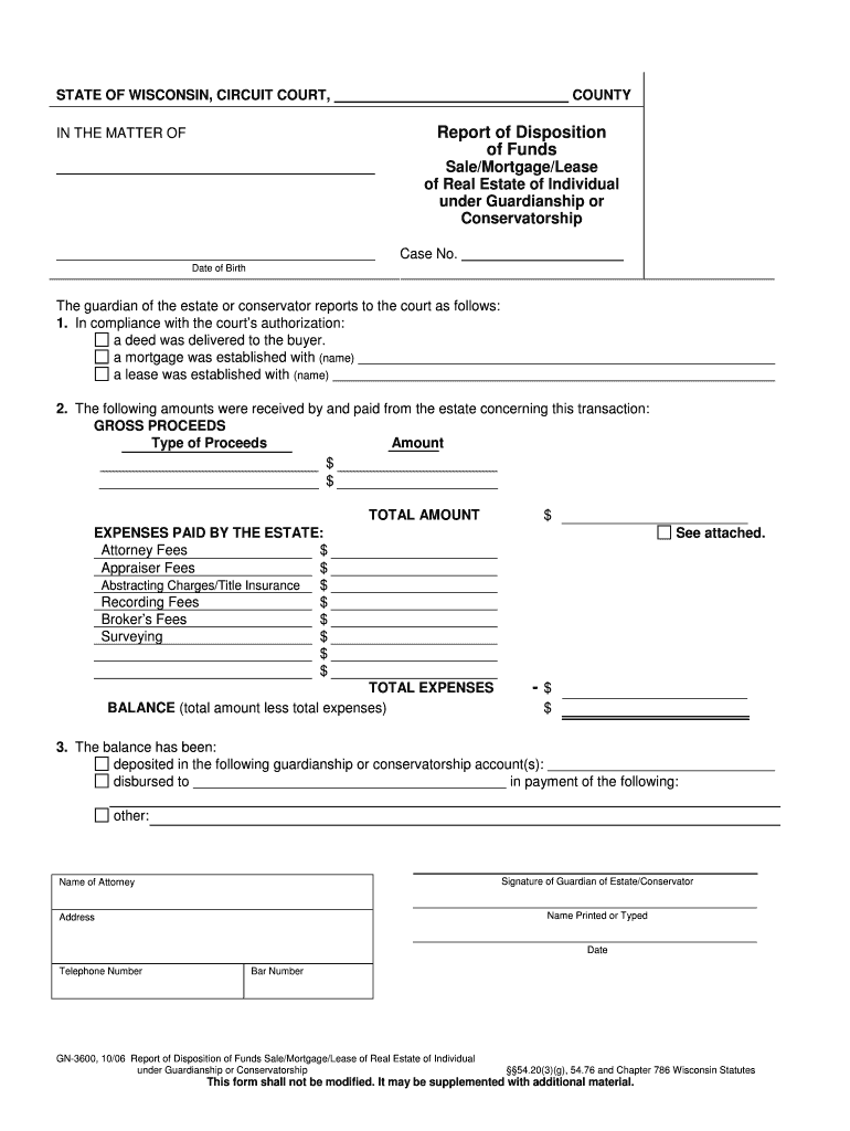 GN 3600  Form