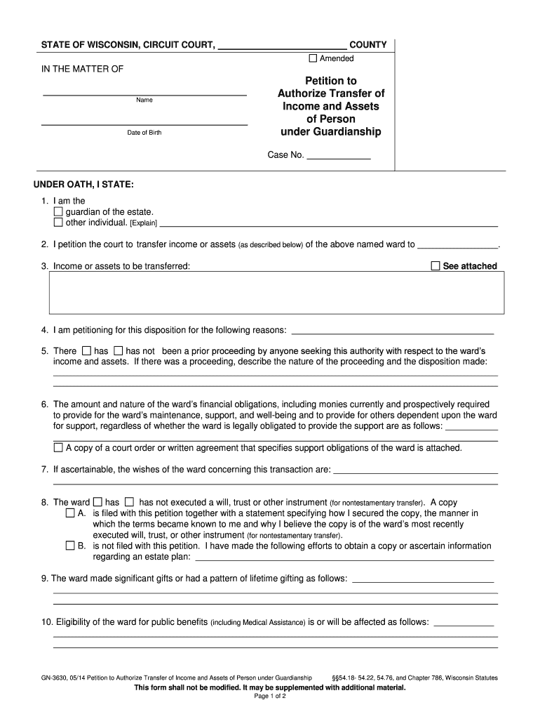 GN 3630  Form