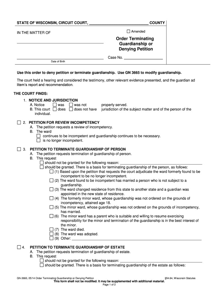 44 10 3 Appointment and Termination of Guardian for a Minor  Form