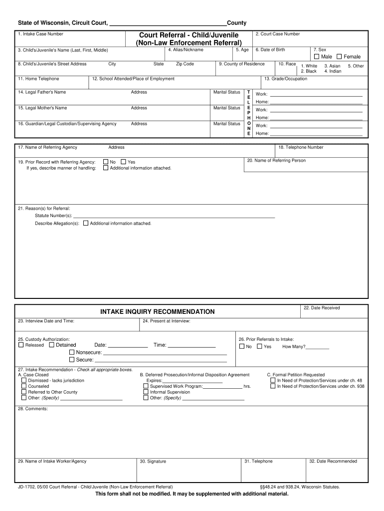 Non Law Enforcement Referral  Form