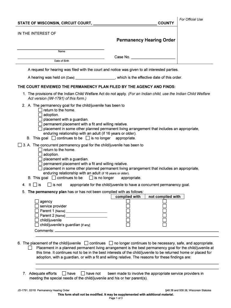 Fillable Online Wicourts STATE of WISCONSIN, CIRCUIT COURT  Form