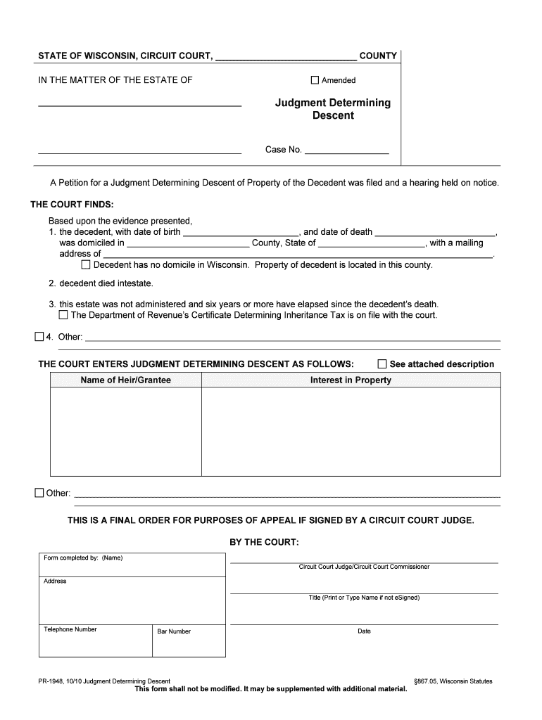 867 055 Wisconsin Legislature  Form
