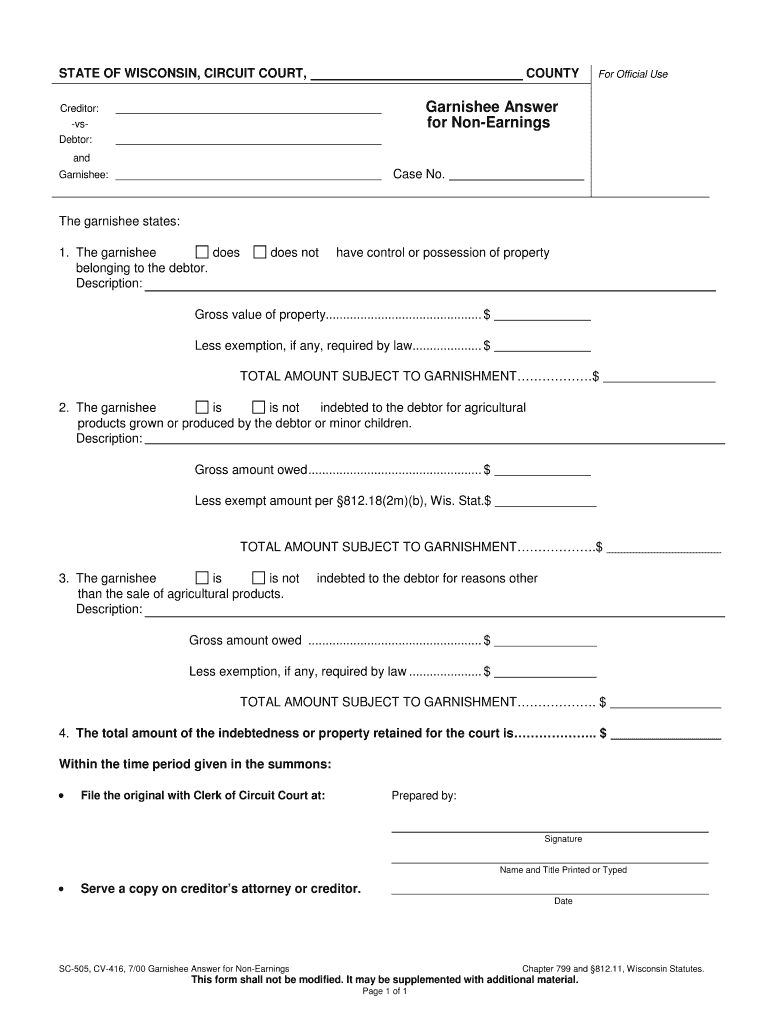 SC 505  Form