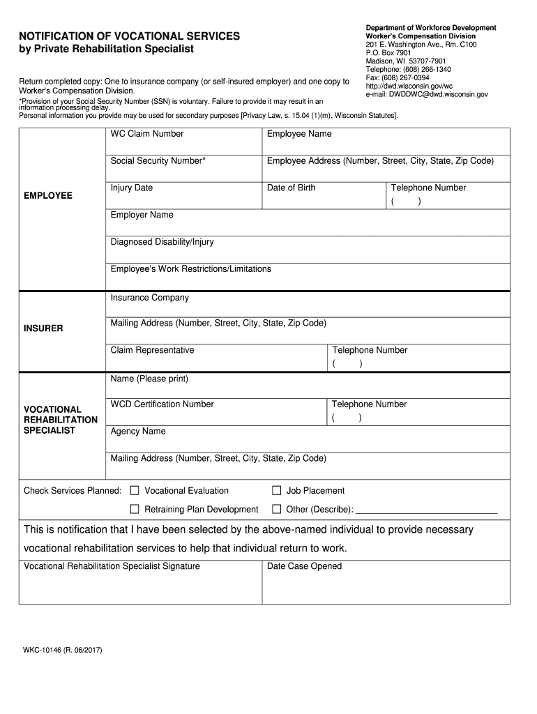 Worker's Compensation Forms List Wisconsin Department of