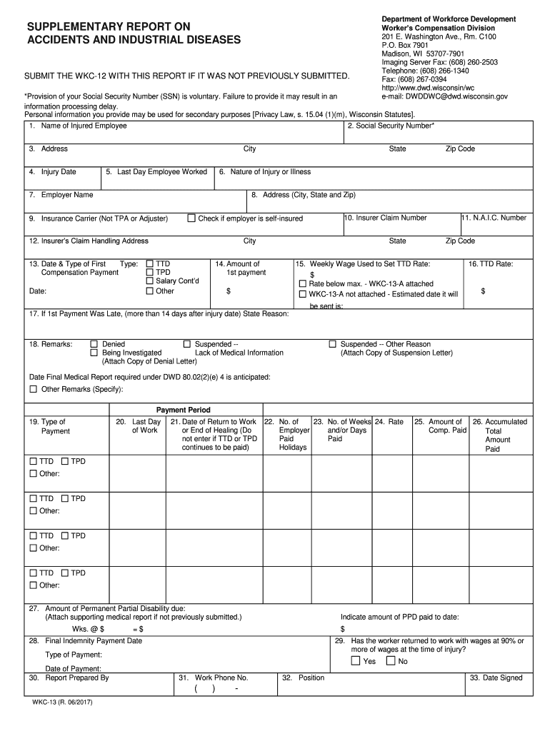 Fillable Online ER First Report of Injury Mononagrove Org  Form