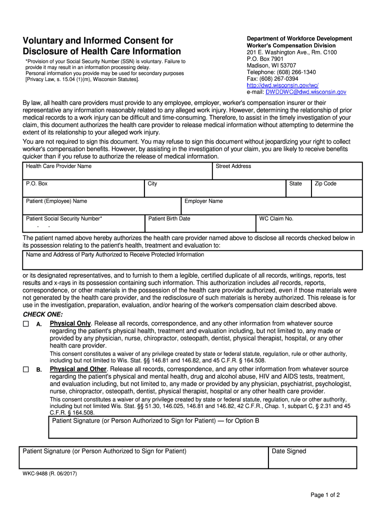 Department of Workforce Development Bureau of Insurance  Form
