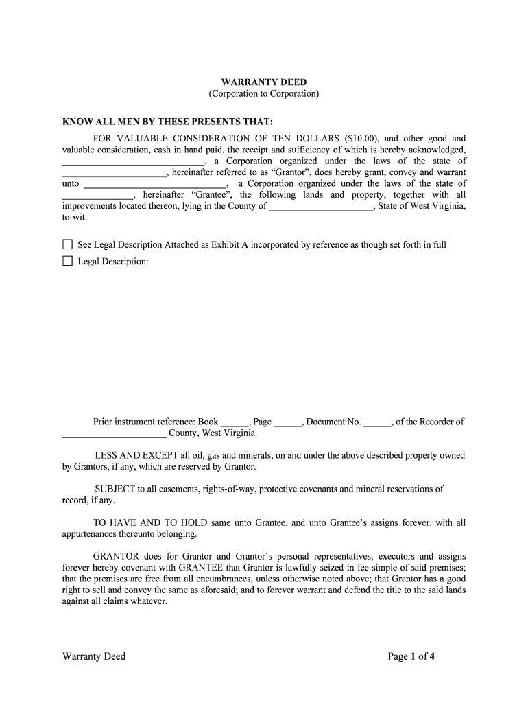 Bill of Sale Form Ohio Special Warranty Deed Templates