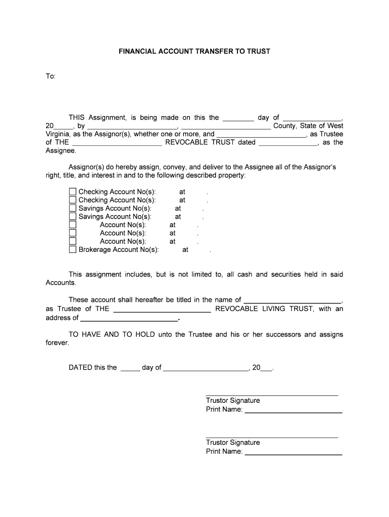 ASSIGNMENT for VALUE RECEIVED, the Wvhdf  Form