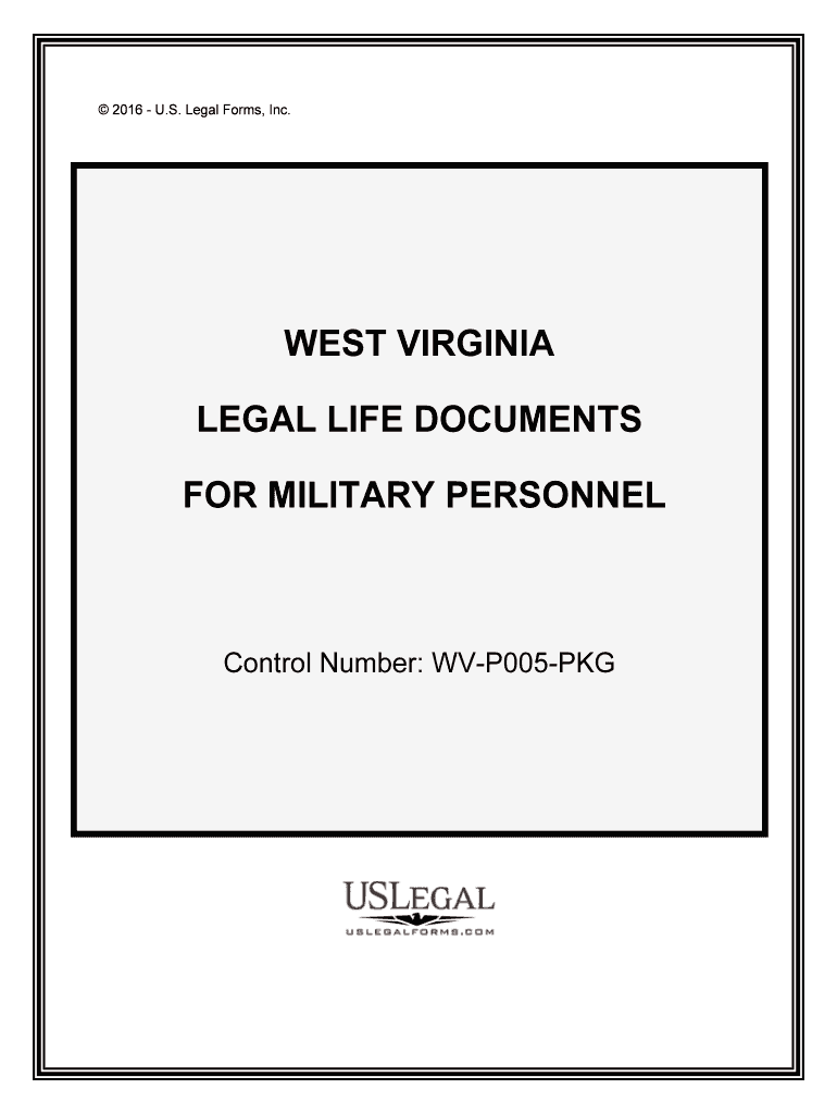 Control Number WV P005 PKG  Form