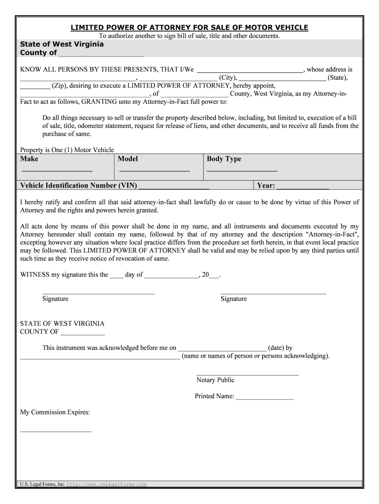 , of County, West Virginia, as My Attorney InFact to Act as Follows, GRANTING Unto My Attorney in Fact Full Power to  Form