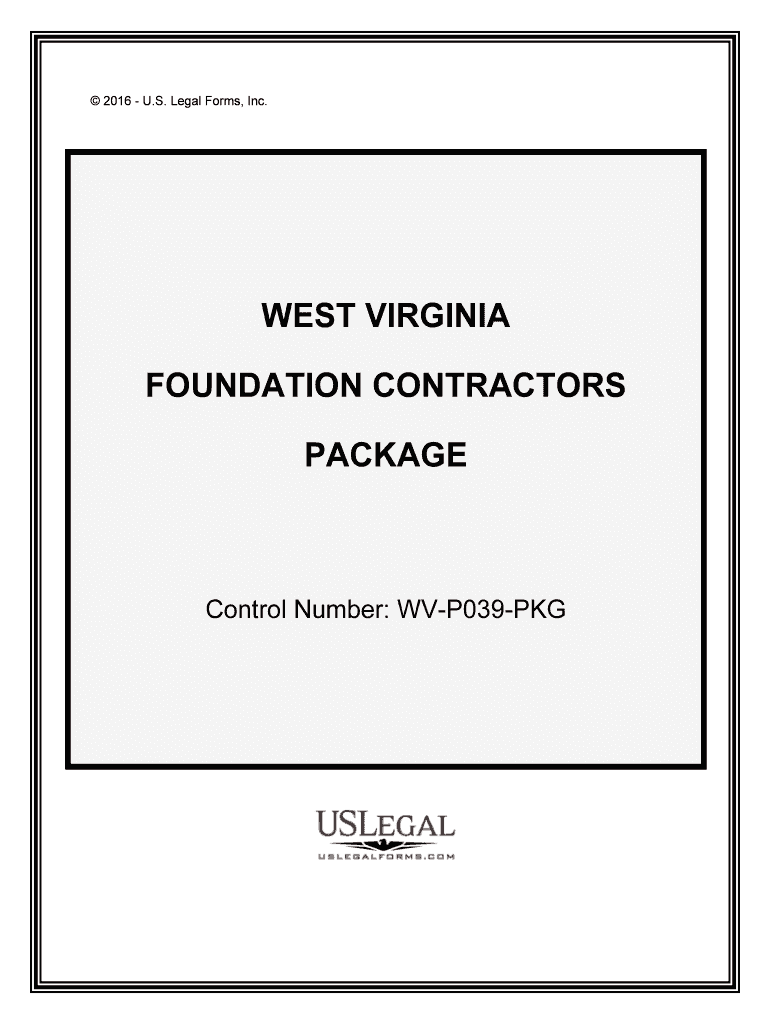 Control Number WV P039 PKG  Form