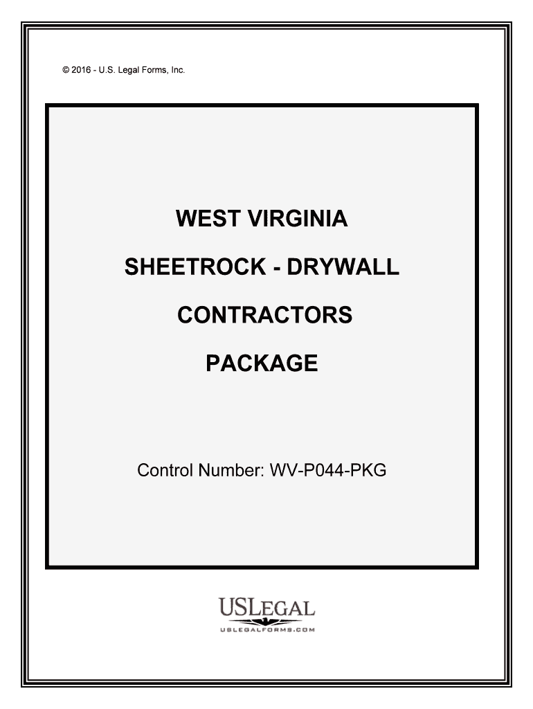 Control Number WV P044 PKG  Form