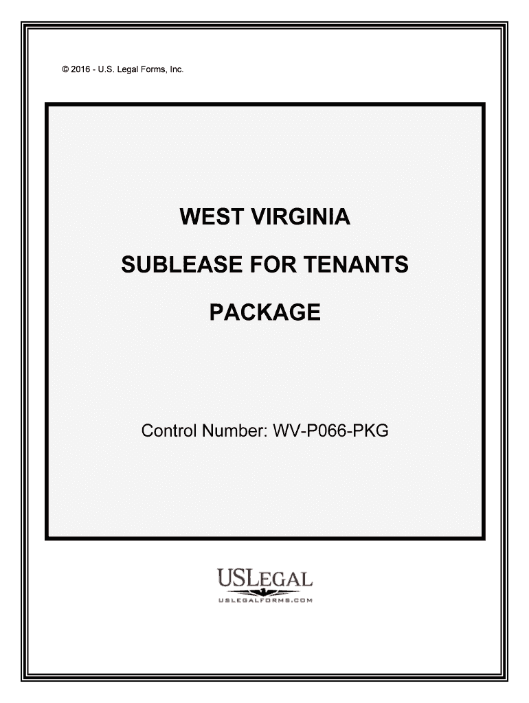 Control Number WV P066 PKG  Form