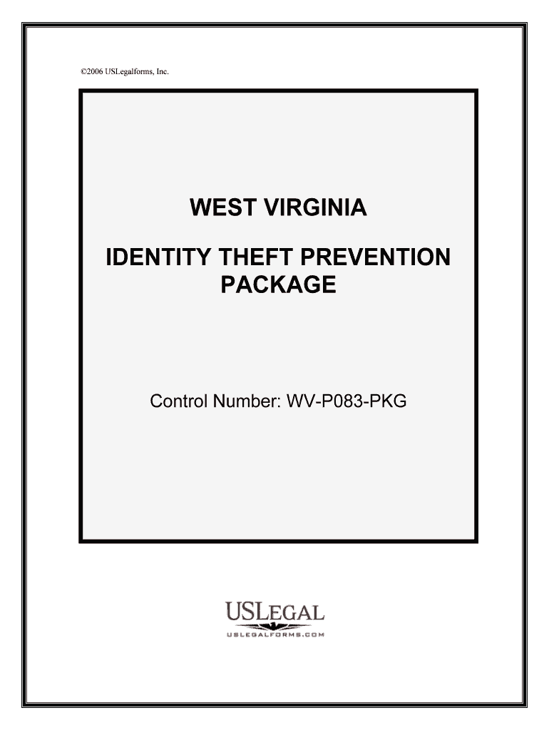 Identity Theft Prevention West Virginia Attorney General  Form