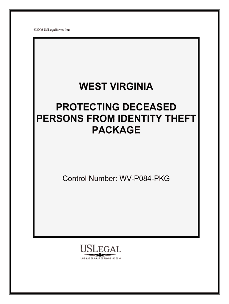 Control Number WV P084 PKG  Form