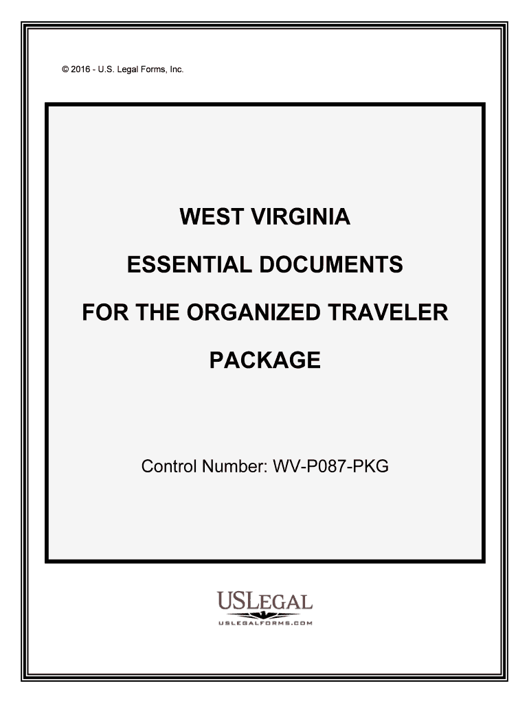 Control Number WV P087 PKG  Form