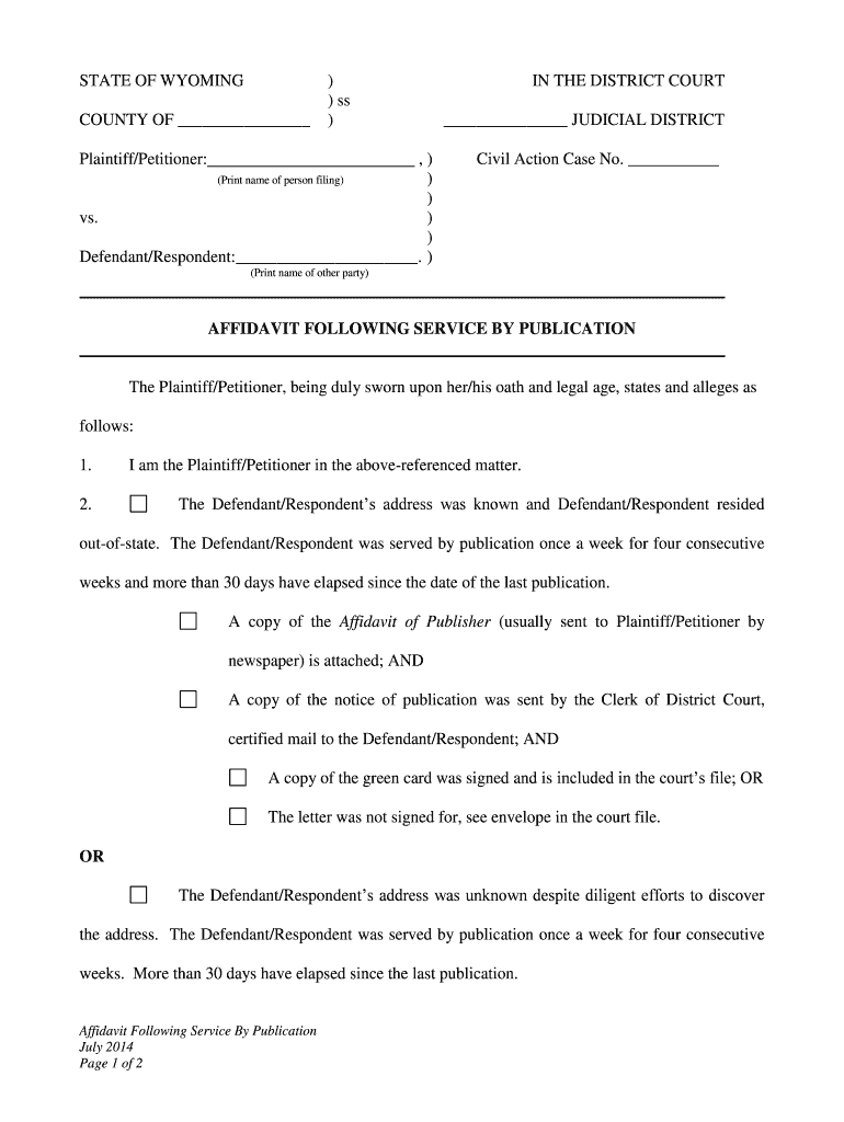 The DefendantRespondents Address Was Known and DefendantRespondent Resided  Form