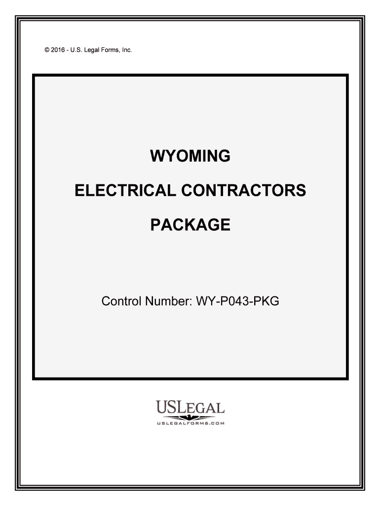 Control Number WY P043 PKG  Form