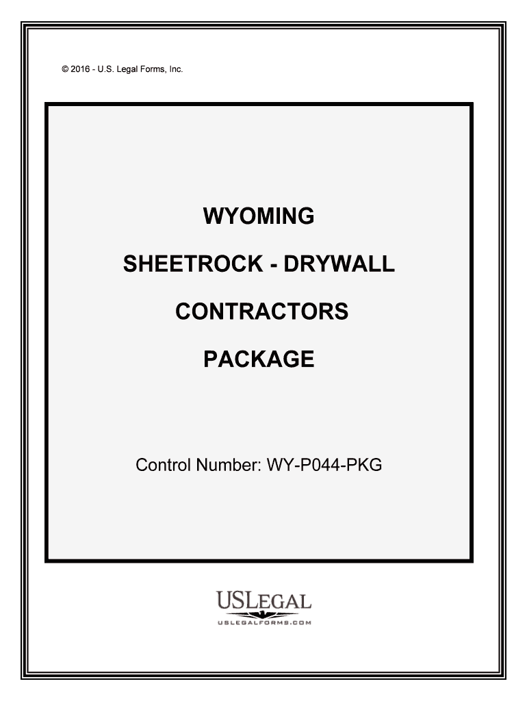 Control Number WY P044 PKG  Form