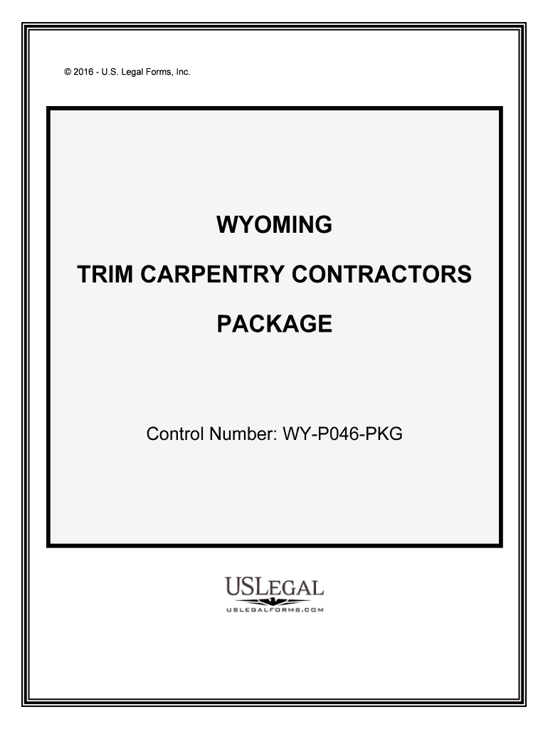 Control Number WY P046 PKG  Form