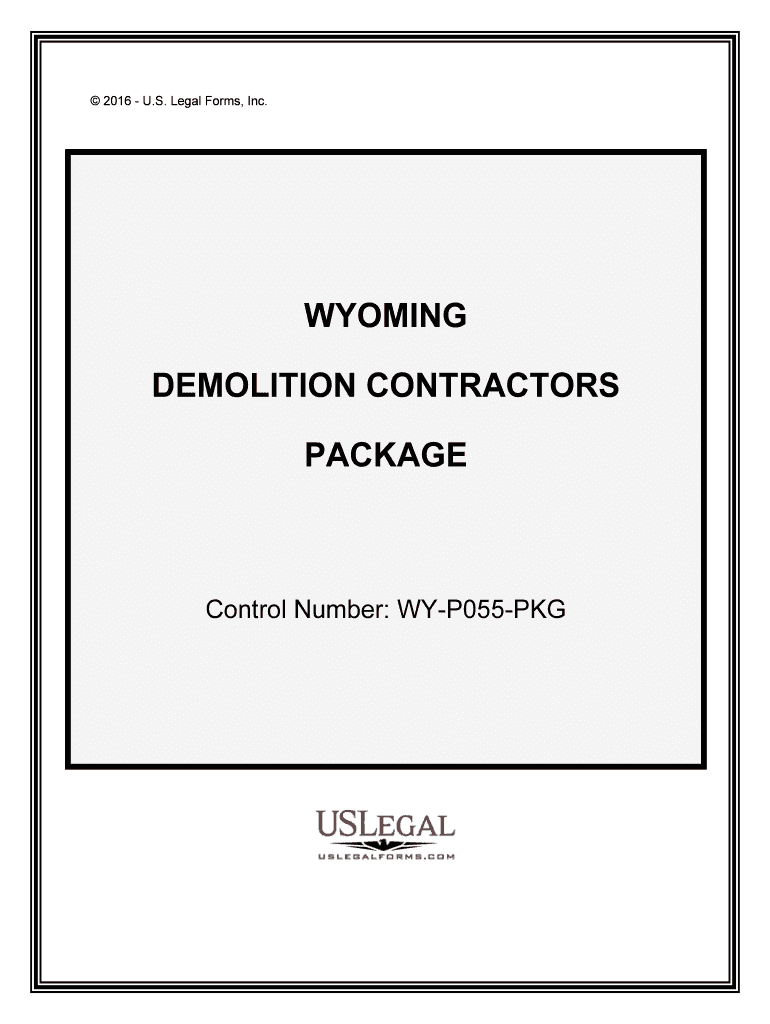 Control Number WY P055 PKG  Form