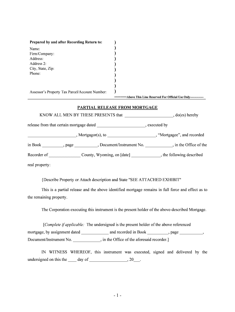 Recorder of County, Wyoming, on Date , the Following Described  Form