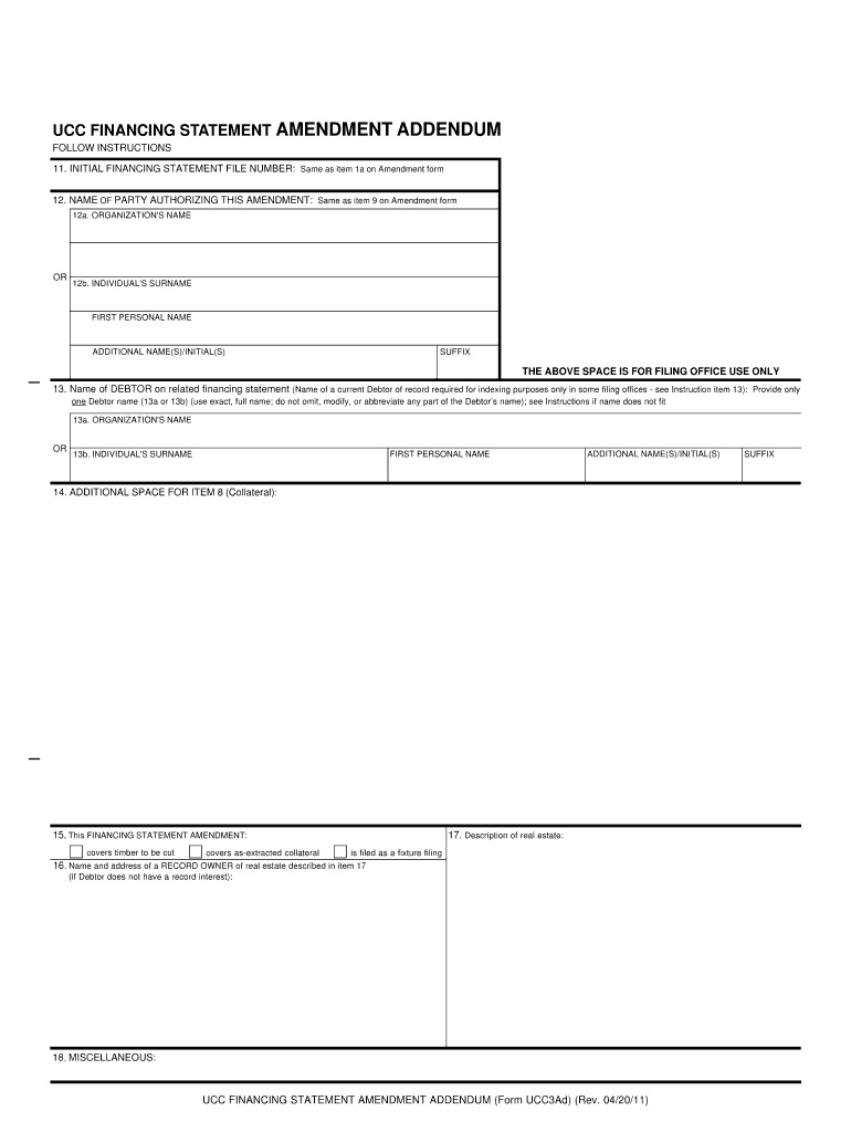 assignment of ucc financing statement