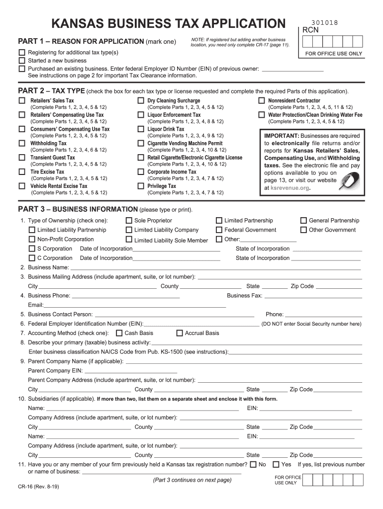 Kansas Cr 16  Form