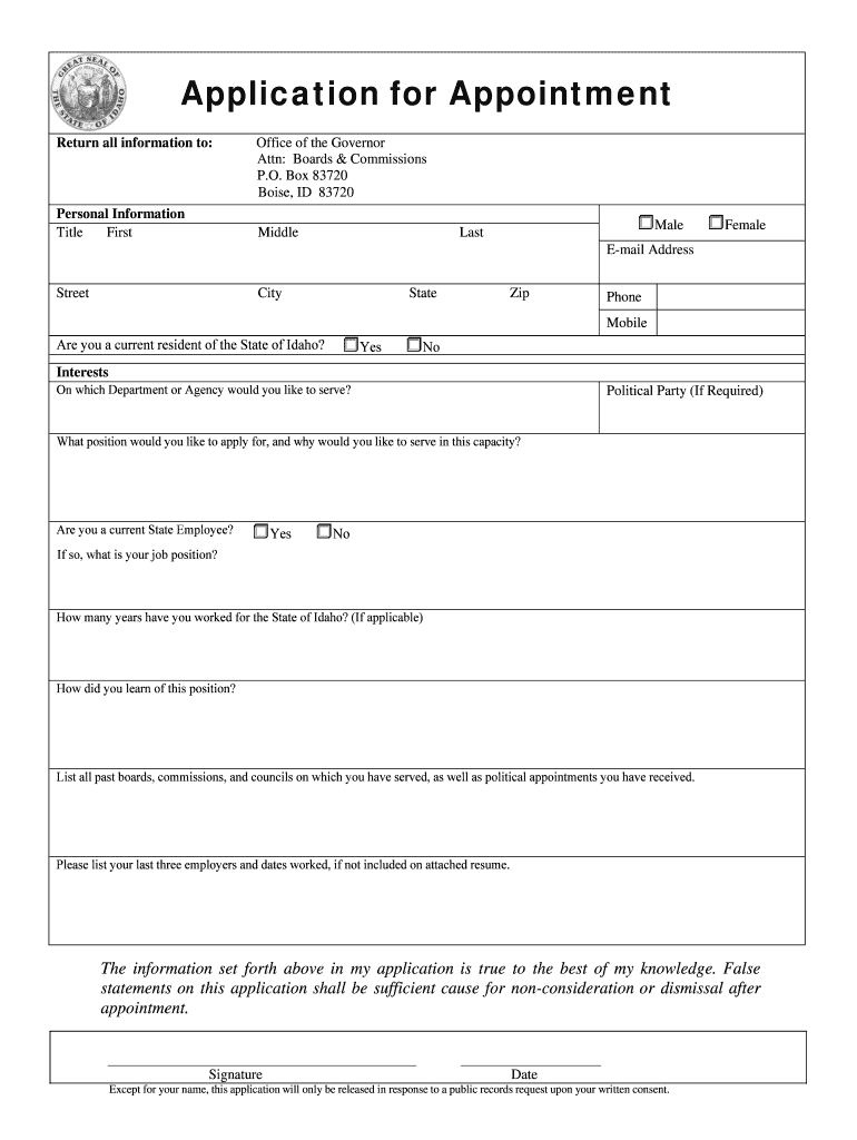 Board of H&W Idaho Health and Welfare Idaho Gov  Form