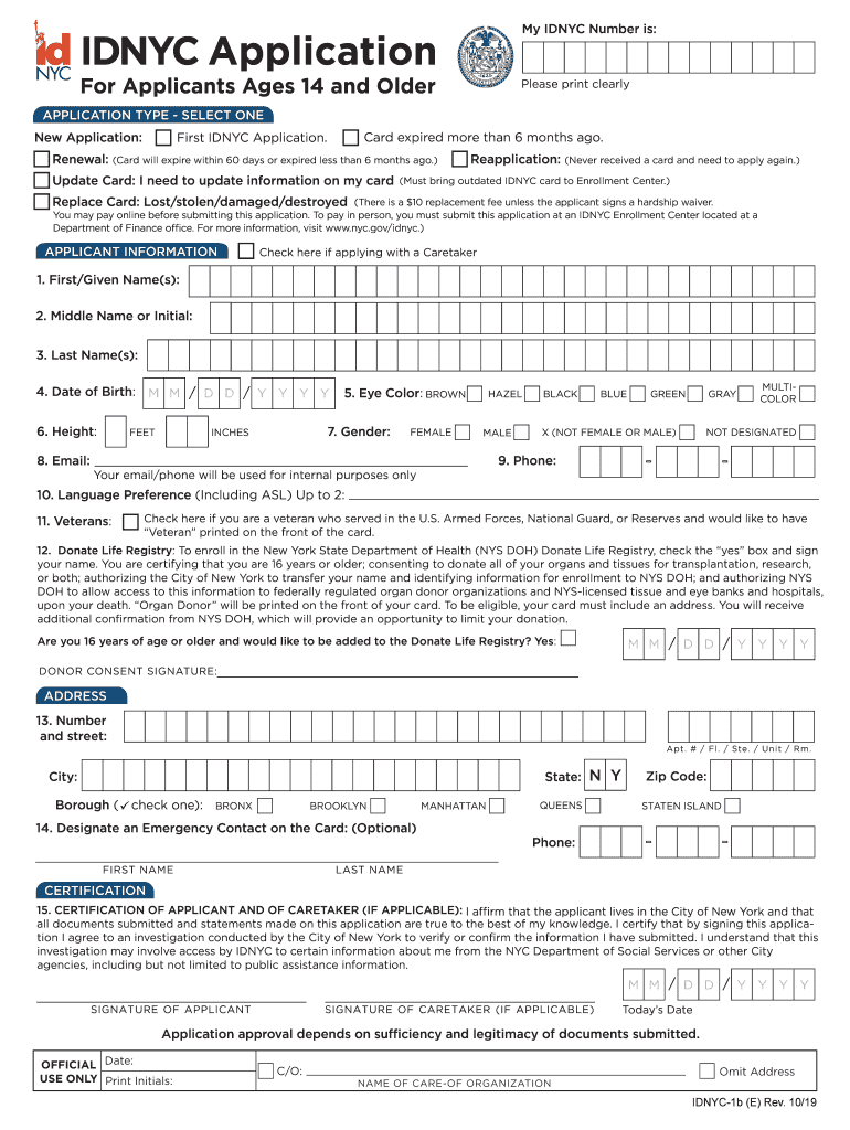 Idnyc Renewal  Form