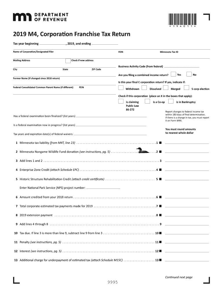 Minnesota M4 Form