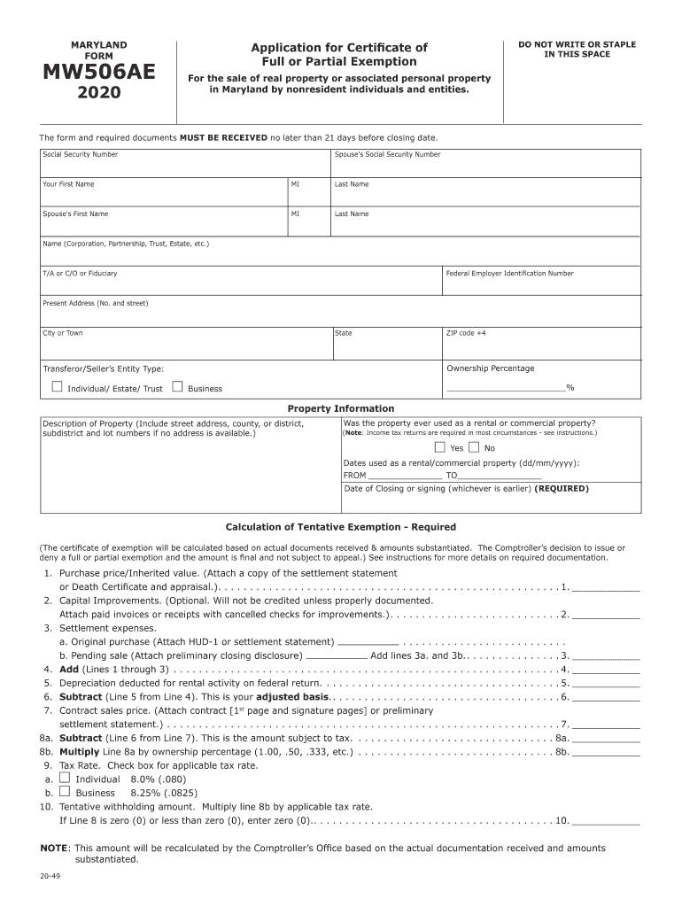 Mw506ae  Form