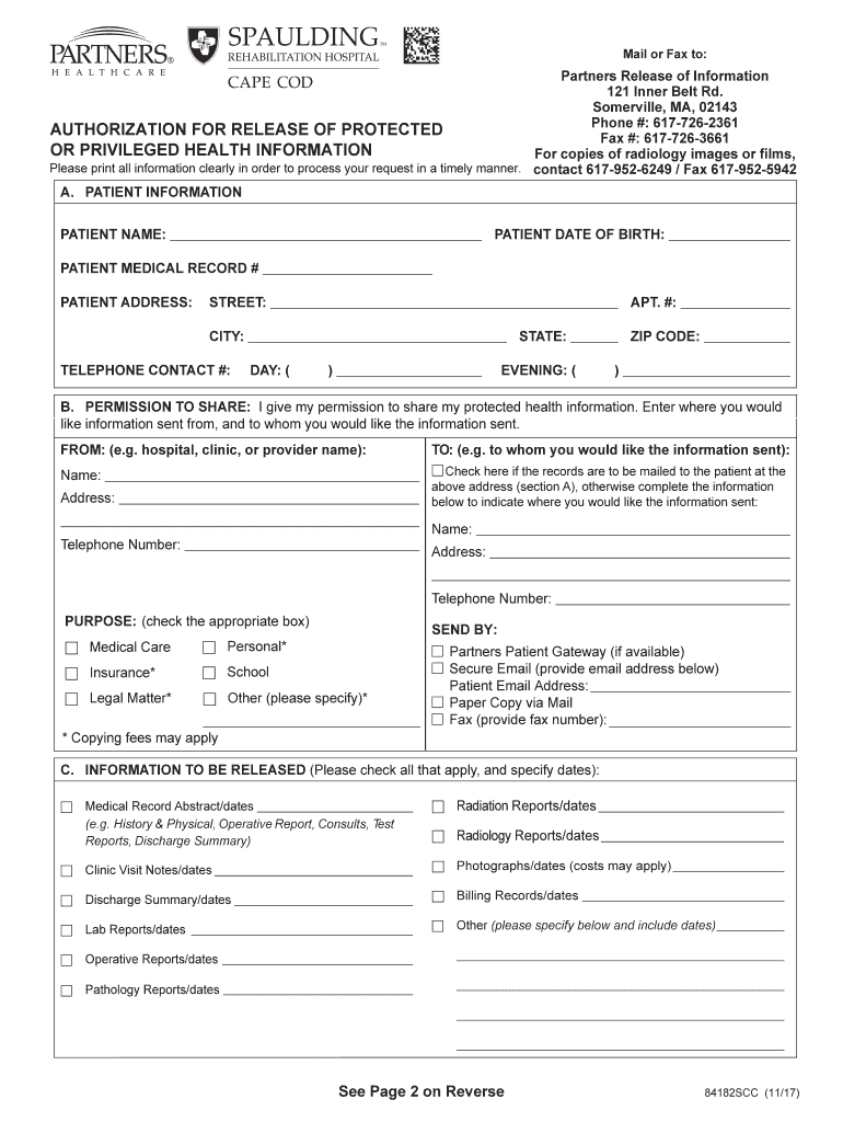 Massachusetts Release Information Form