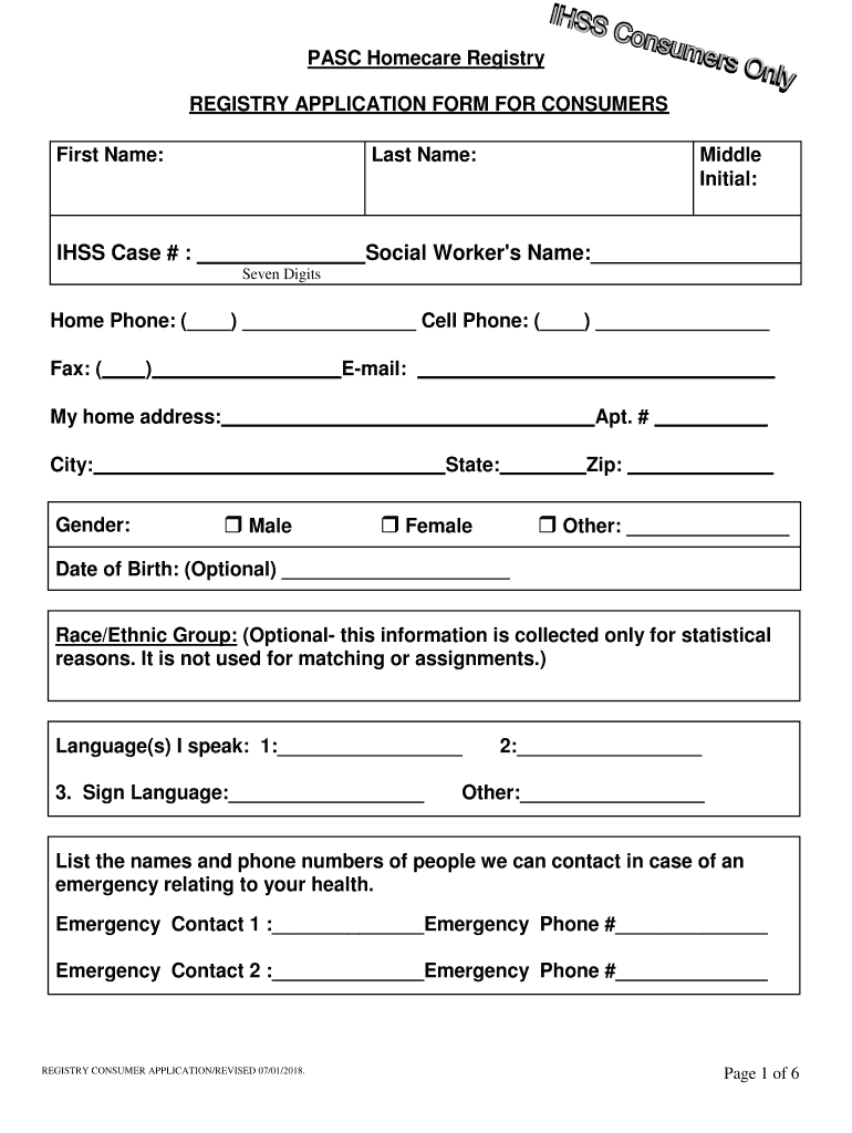 Pasc Registry  Form