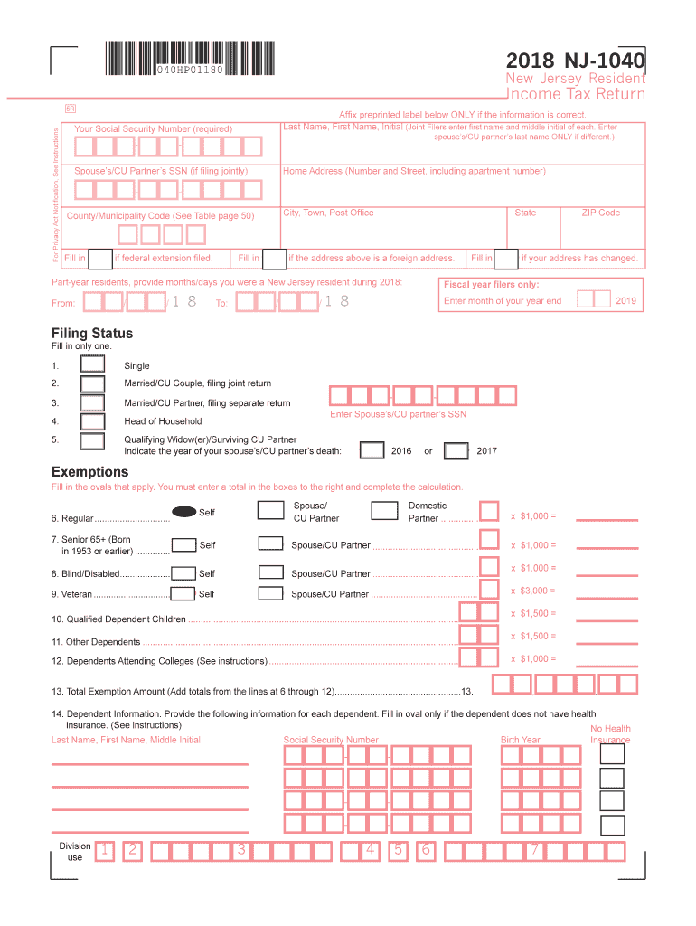 Get and Sign Nj 2018 Form