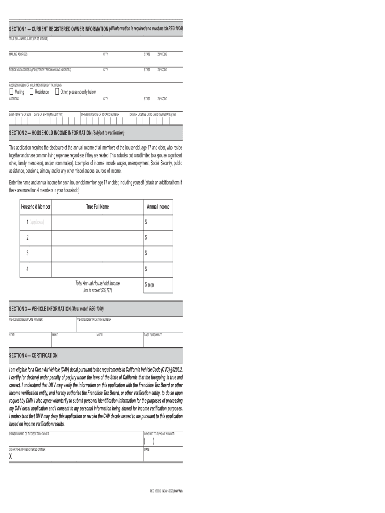 Reg 1000 Ib  Form