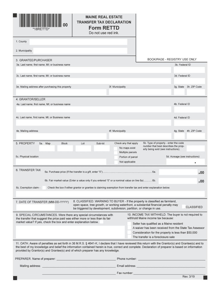  Rettd Maine Form 2019-2024