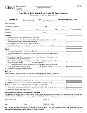 Ohio Motor Fuel Tax Refund Claim For School Districts - Fill Out and Sign  Printable PDF Template | signNow